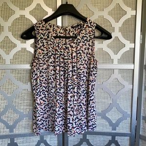 Apt. 9 Confetti Print Sleeveless Blouse Large